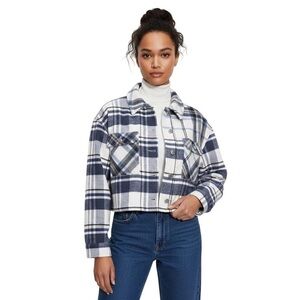 Zara cropped plaid Jacket